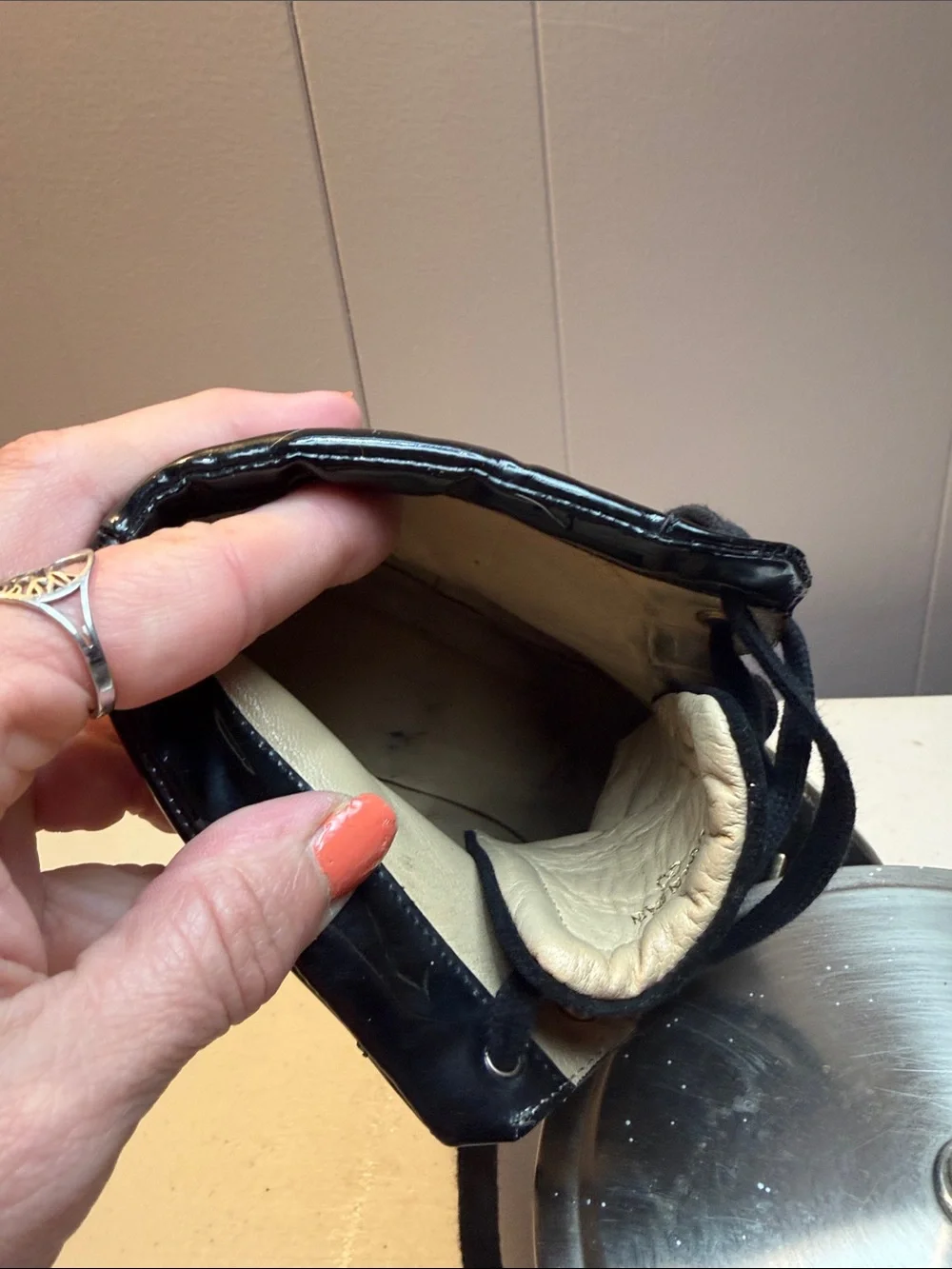 Jimmy Choo Black Wedge High-Top Sneakers with Gold Accents